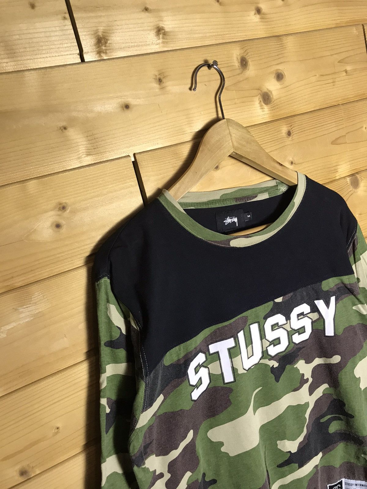 Stussy Stussy big logo 3/4 half sleeve camo shirt Size US S / EU 44-46 / 1 - 2 Thumbnail