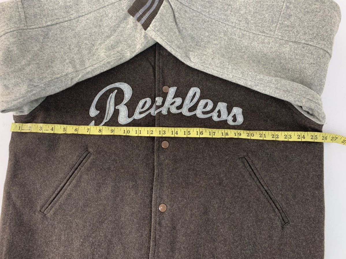 Vintage Grail Reckless Apparel Corp Thinking Varsity Wool Jacket Size US XL / EU 56 / 4 - 9 Thumbnail