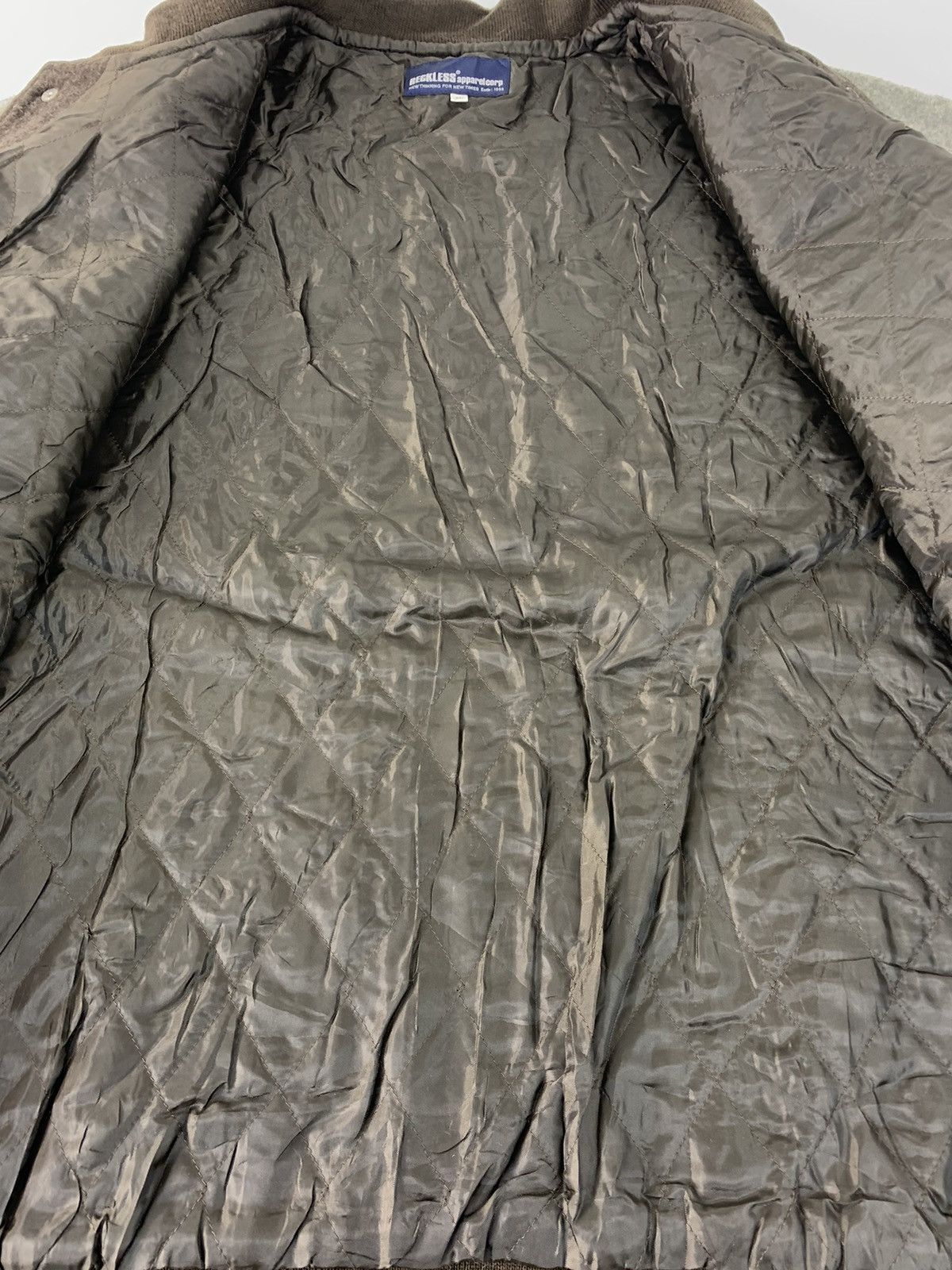 Vintage Grail Reckless Apparel Corp Thinking Varsity Wool Jacket Size US XL / EU 56 / 4 - 4 Thumbnail