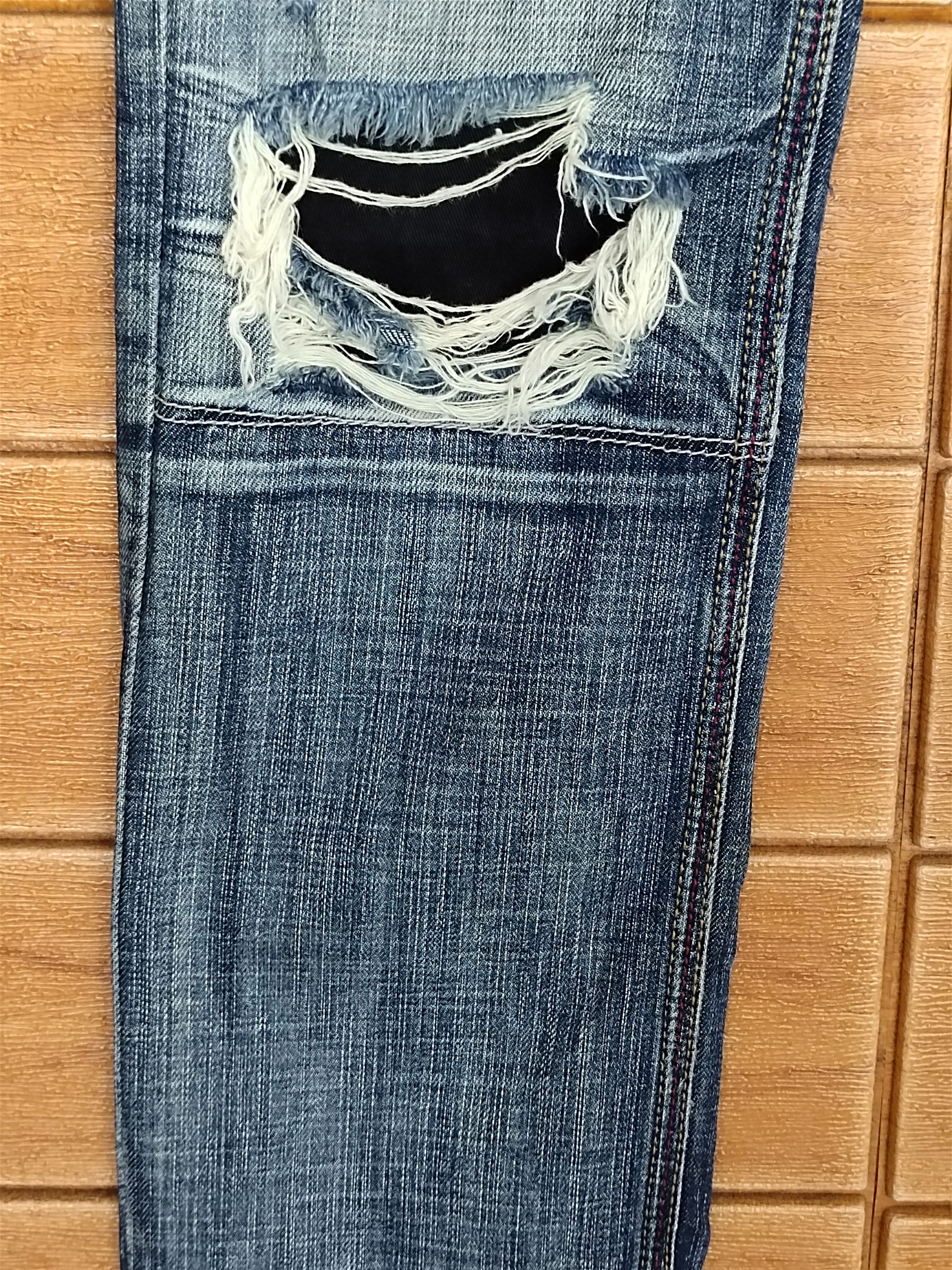 Kapital Edge Rupert Skull Distressed Denim Jeans Size US 31 - 6 Thumbnail