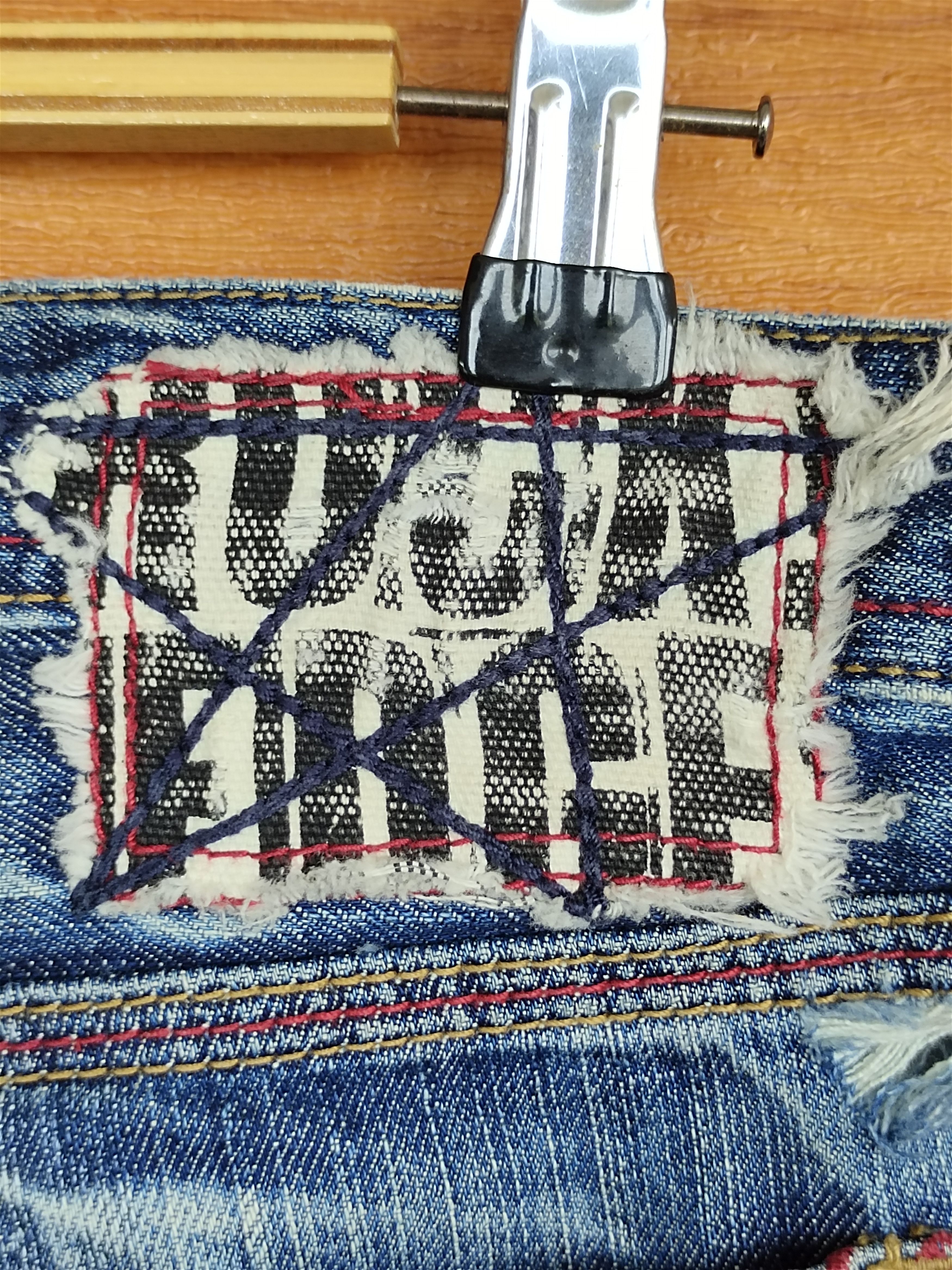 Kapital Edge Rupert Skull Distressed Denim Jeans Size US 31 - 15 Thumbnail