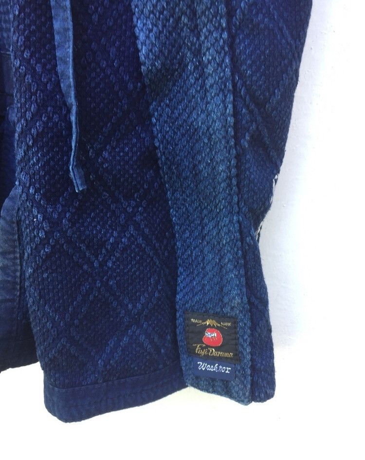 Indigo × Japanese Brand INDIGO DYED HEM NORAGI VINTAGE WORKWEAR KIMONO JAPAN FARMER Size US S / EU 44-46 / 1 - 8 Thumbnail