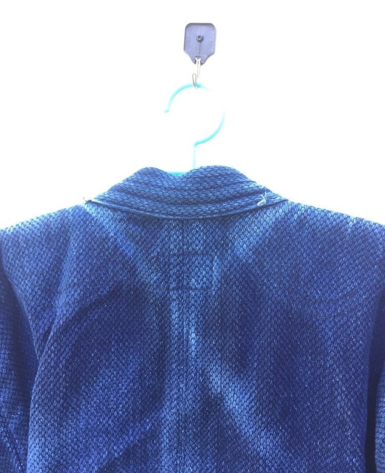 Indigo × Japanese Brand INDIGO DYED HEM NORAGI VINTAGE WORKWEAR KIMONO JAPAN FARMER Size US S / EU 44-46 / 1 - 7 Thumbnail