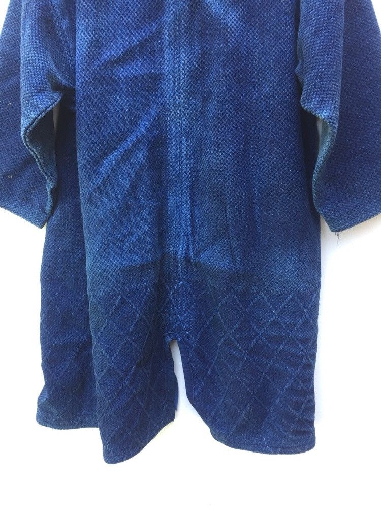 Indigo × Japanese Brand INDIGO DYED HEM NORAGI VINTAGE WORKWEAR KIMONO JAPAN FARMER Size US S / EU 44-46 / 1 - 6 Thumbnail