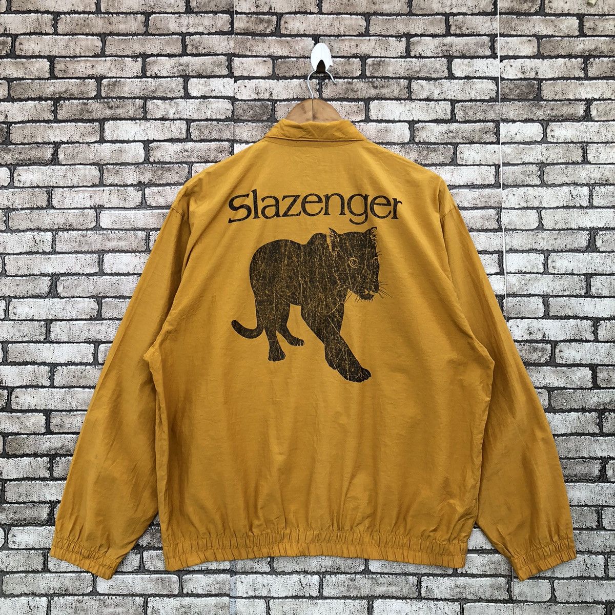 Vintage Slazenger Black Panther Backprint Light Jacket