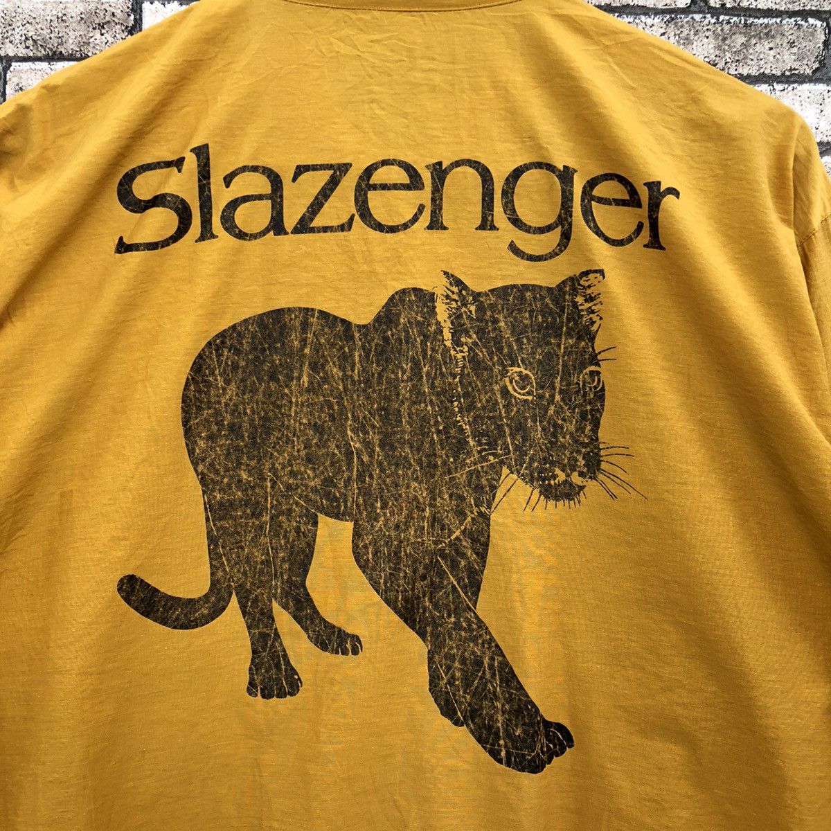 Sports Specialties Vintage Slazenger Black Panther Backprint Light Jacket Size US L / EU 52-54 / 3 - 3 Thumbnail