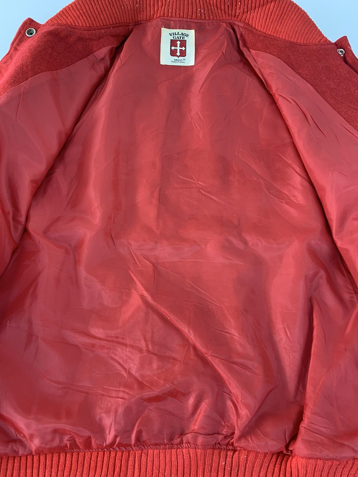 Japanese Brand Rare Hype Village Gate Moc Traditional Varsity Bomber Jacket Size US M / EU 48-50 / 2 - 4 Thumbnail
