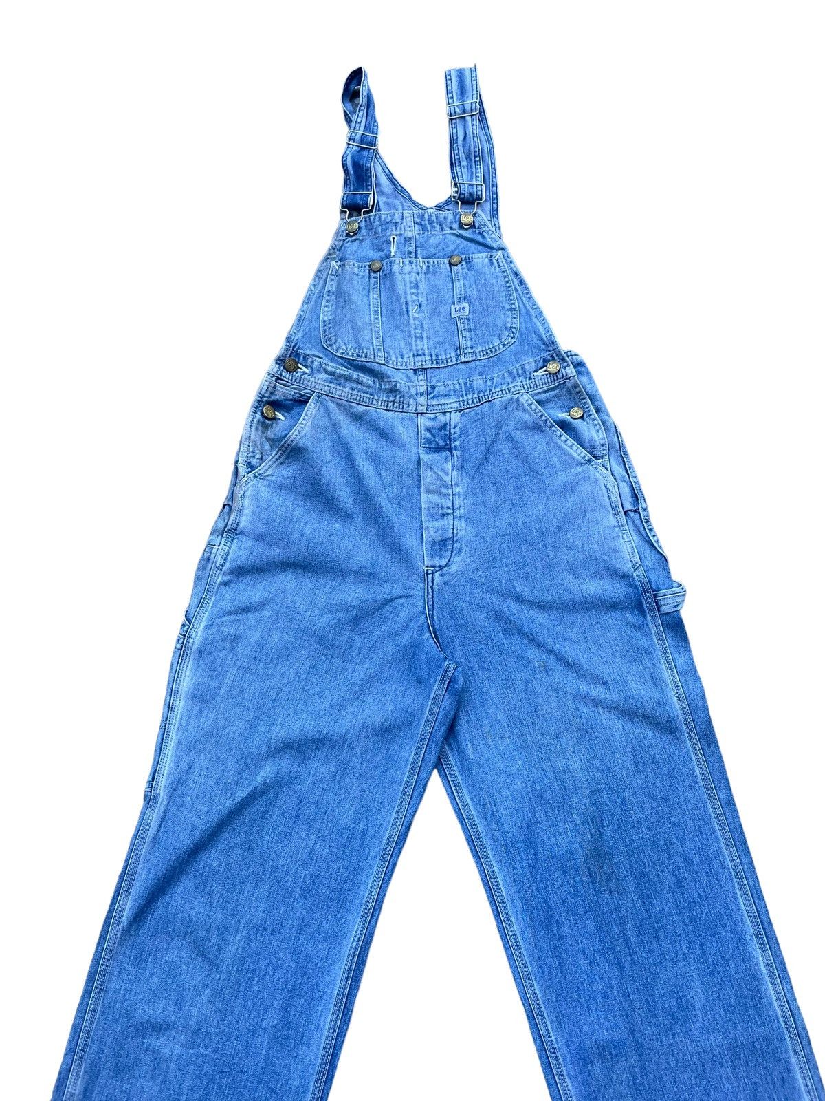 Lee × Vintage Vintage Lee Sanforized Denim Overalls Size US 31 - 3 Thumbnail