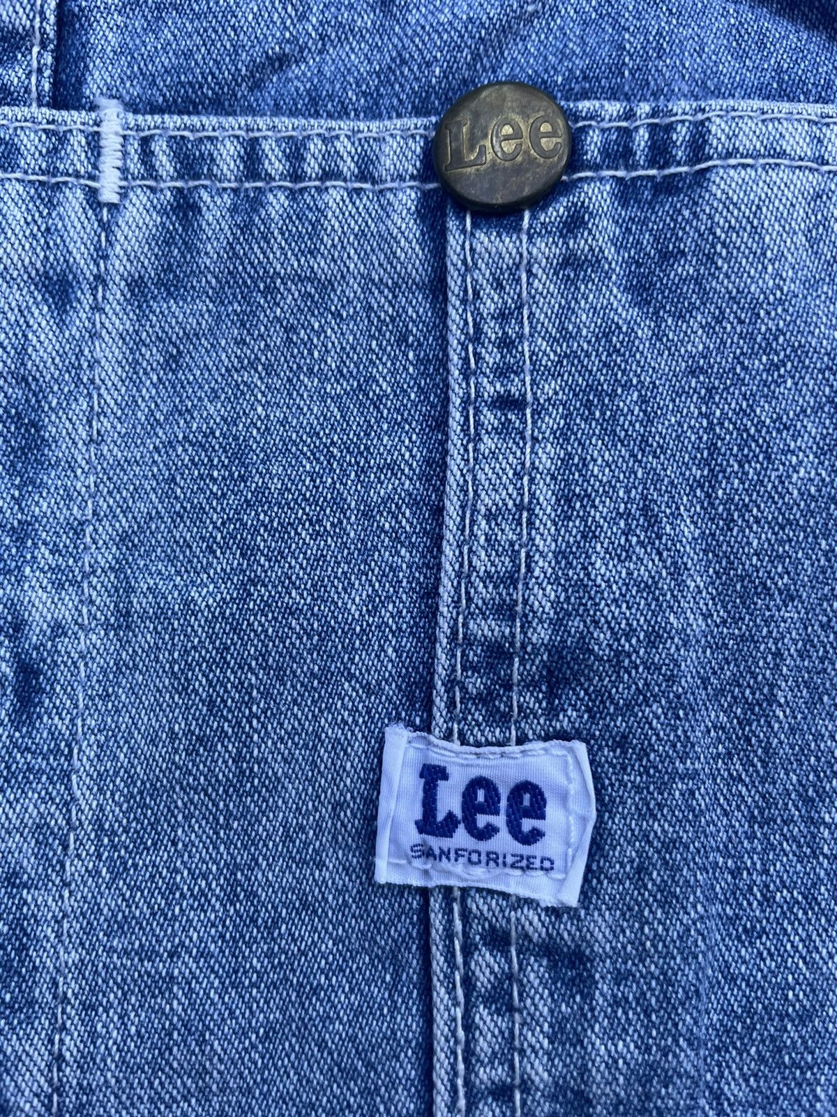 Lee × Vintage Vintage Lee Sanforized Denim Overalls Size US 31 - 14 Thumbnail