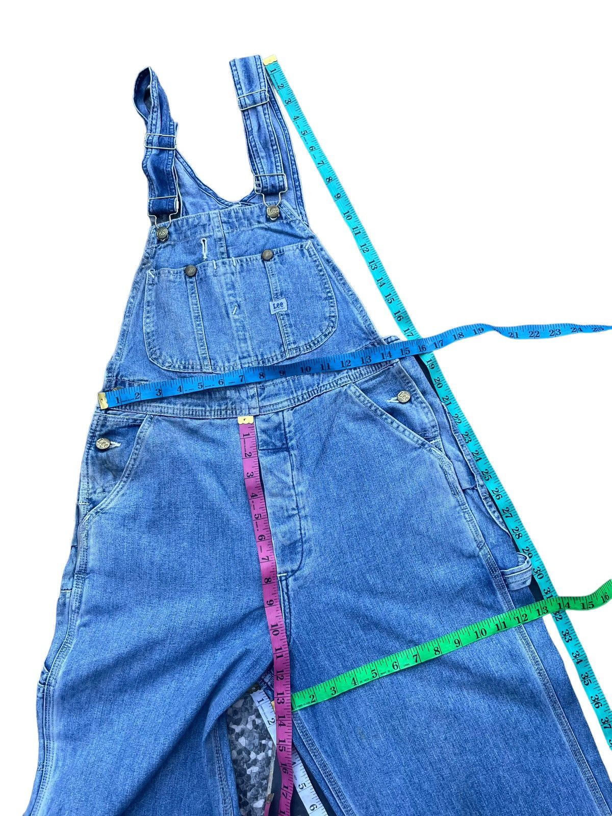 Lee × Vintage Vintage Lee Sanforized Denim Overalls Size US 31 - 18 Thumbnail
