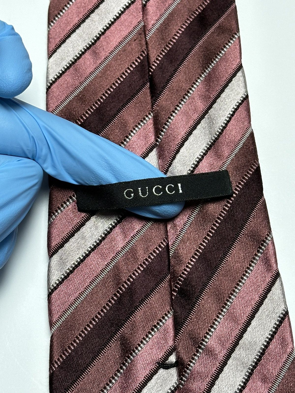 Gucci Vintage Gucci Silk Tie Size ONE SIZE - 10 Thumbnail