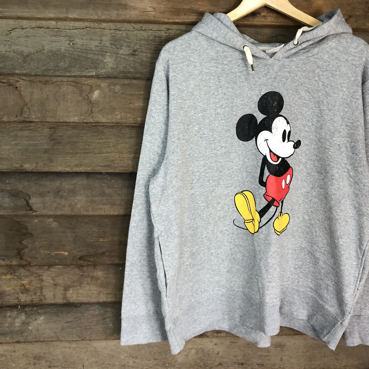 Disney Mickey Mouse By Belle Maison Grey Sweatshirt hoodie #410B Size US XL / EU 56 / 4 - 6 Thumbnail