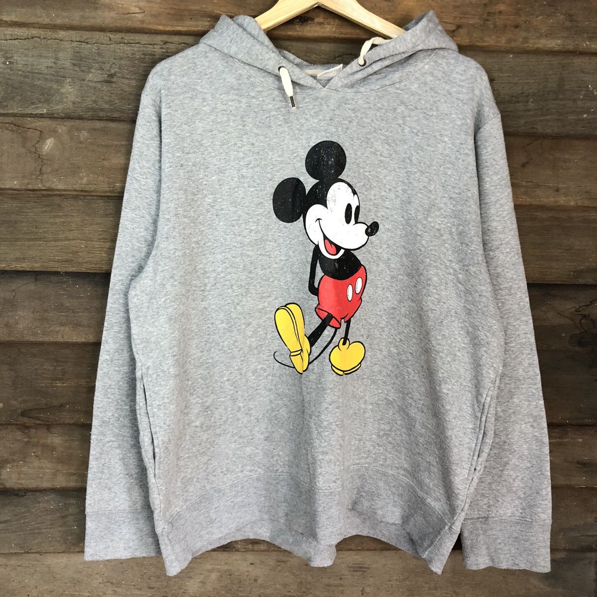 Disney Mickey Mouse By Belle Maison Grey Sweatshirt hoodie #410B Size US XL / EU 56 / 4 - 7 Thumbnail
