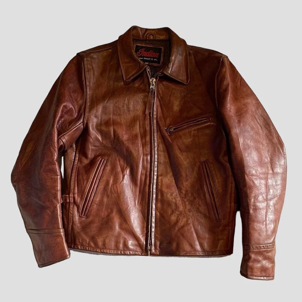 Indian Motorcycle Jacket - Steerhide Jacket Brown Original