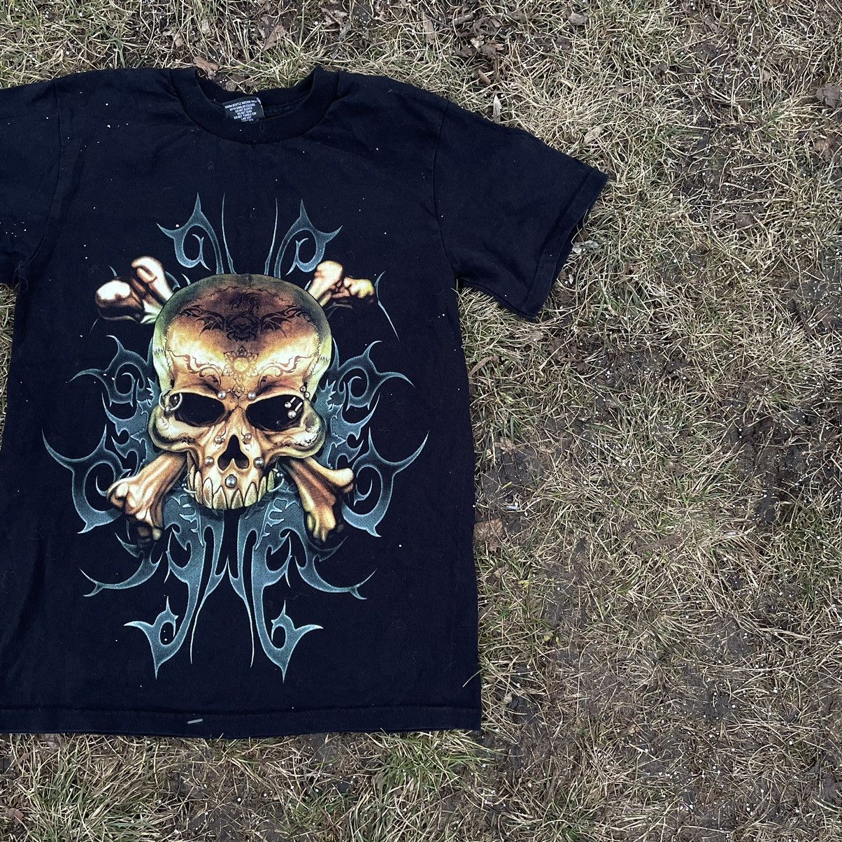 Band Tees Vintage 90s 666 Skulls Sexy Vamp Dead Face Horror Tee 90s Size US M / EU 48-50 / 2 - 2 Thumbnail