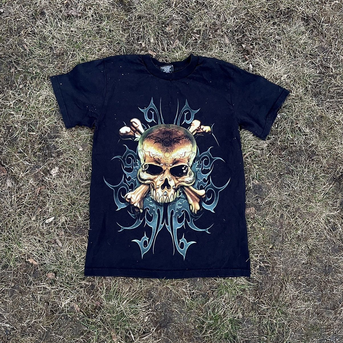 Band Tees Vintage 90s 666 Skulls Sexy Vamp Dead Face Horror Tee 90s Size US M / EU 48-50 / 2 - 1 Thumbnail