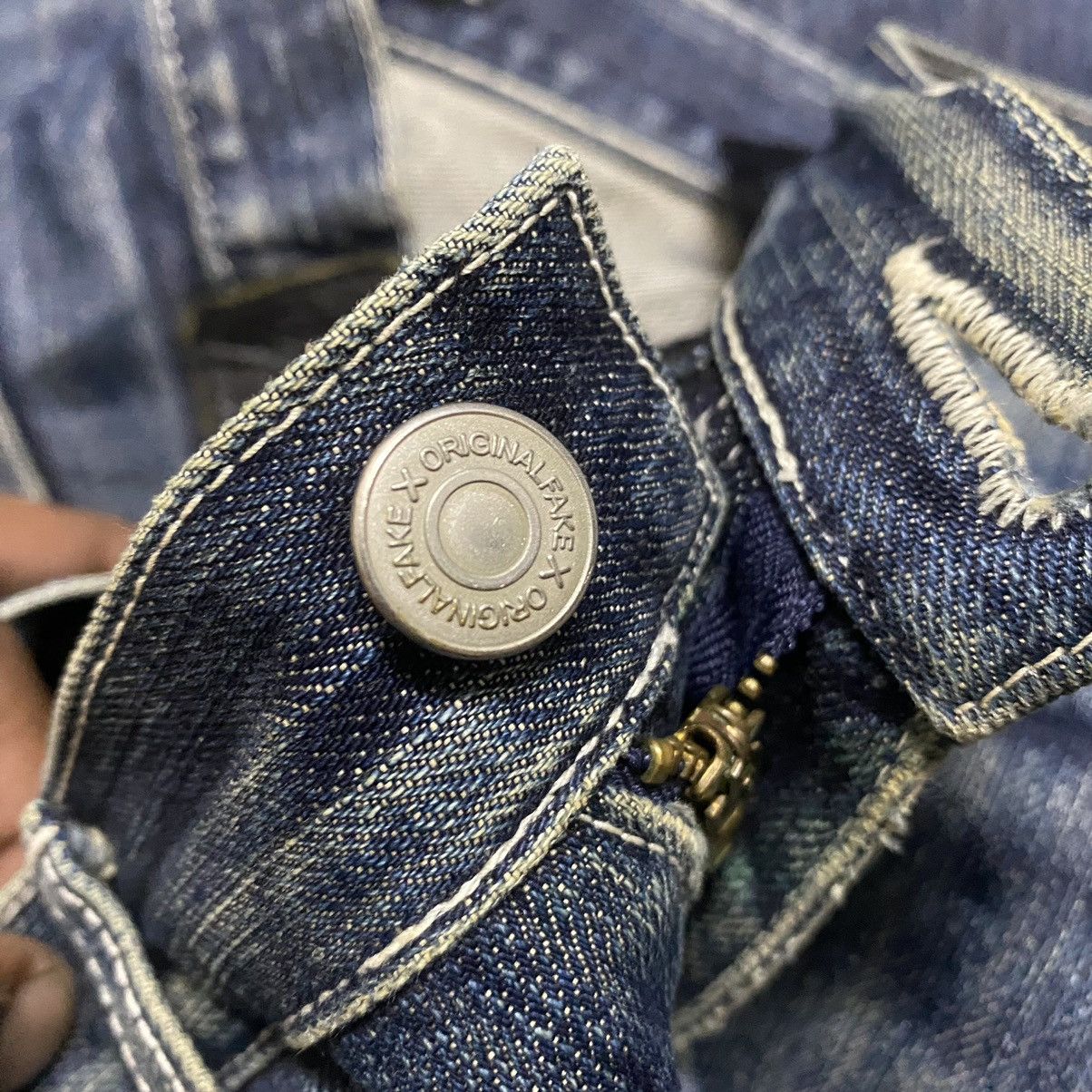 Original Fake Kaws x Original Fake Distressed Jeans Size US 30 / EU 46 - 17 Thumbnail