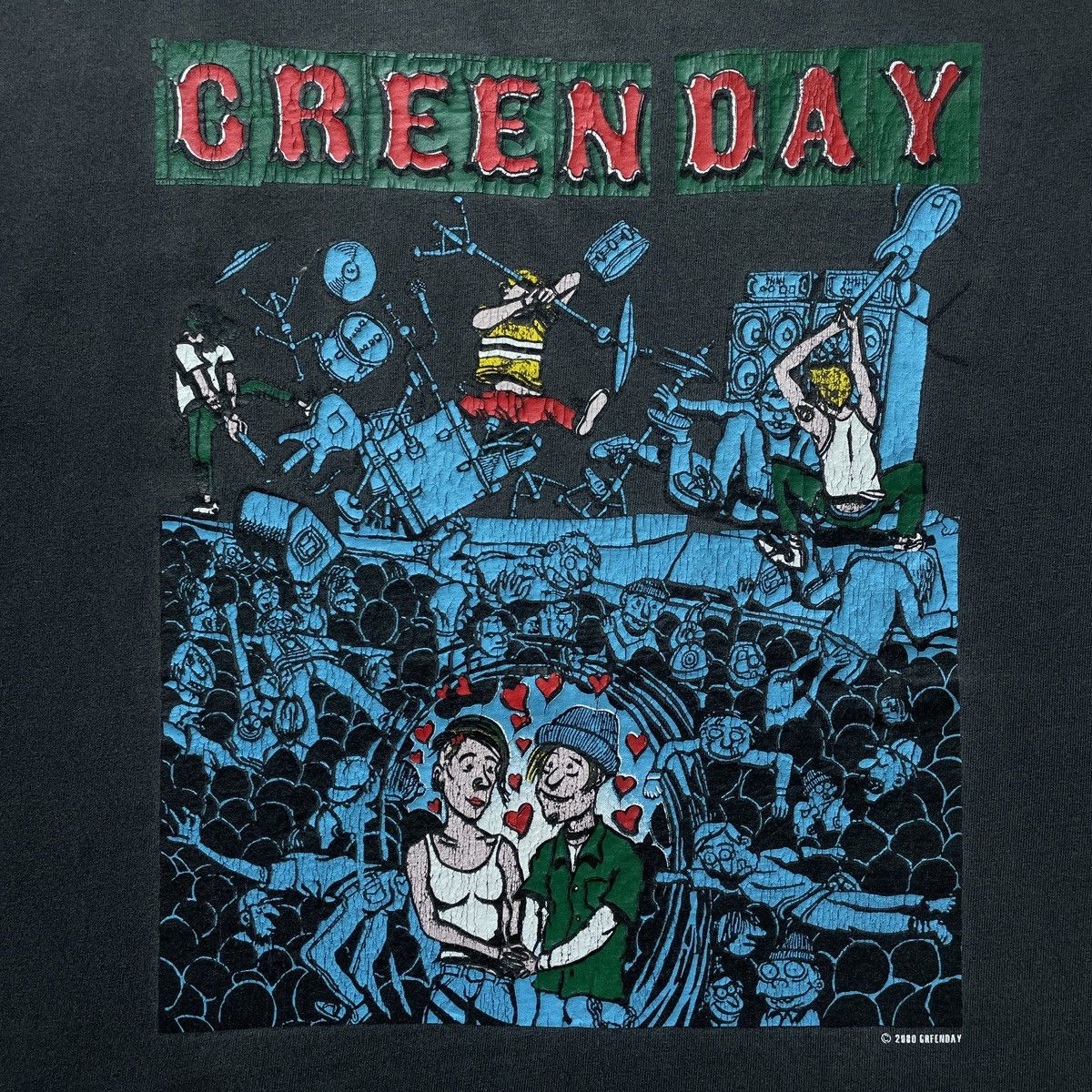 Band Tees × Vintage 2000 Greenday band tee pop punk rock rare 00s Y2K faded Size US L / EU 52-54 / 3 - 3 Thumbnail