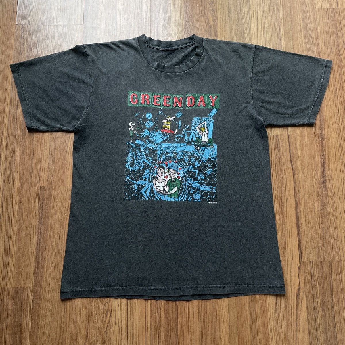 Band Tees × Vintage 2000 Greenday band tee pop punk rock rare 00s Y2K faded Size US L / EU 52-54 / 3 - 1 Thumbnail