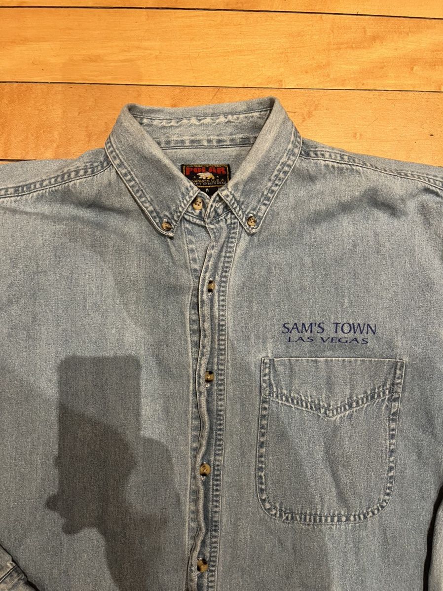 Vintage Y2K Summer 🔥 1996 Denim Shirt Size US M / EU 48-50 / 2 - 3 Thumbnail