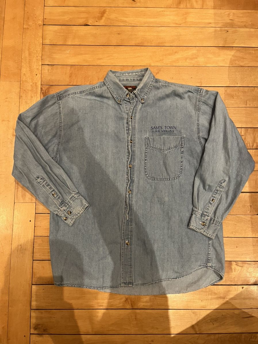 Vintage Y2K Summer 🔥 1996 Denim Shirt Size US M / EU 48-50 / 2 - 1 Thumbnail