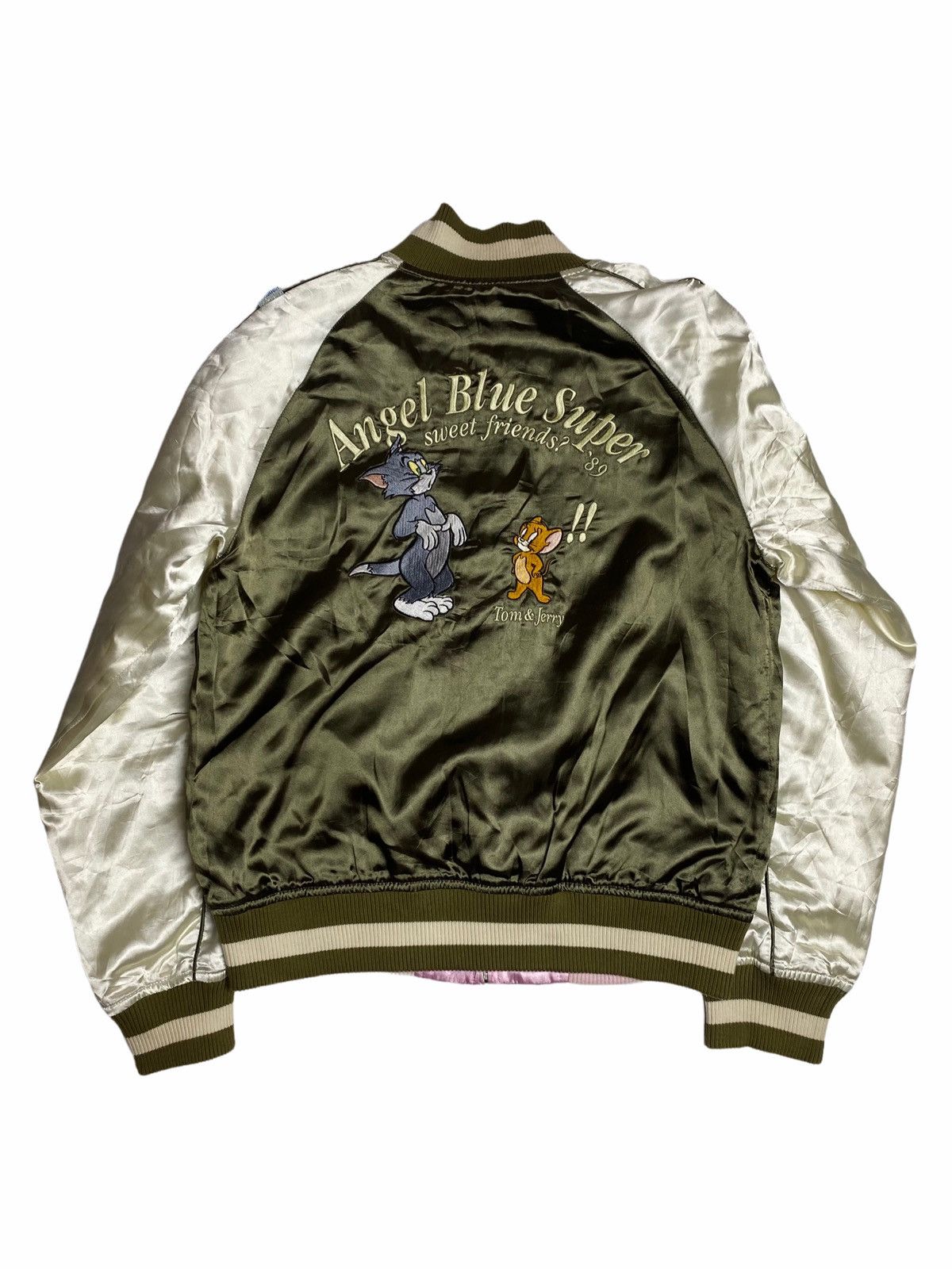 Angel Blue ☠️NEEDGONE☠️90s Angel Blue Reversible Satin Tom & Jerry Size US M / EU 48-50 / 2 - 4 Thumbnail