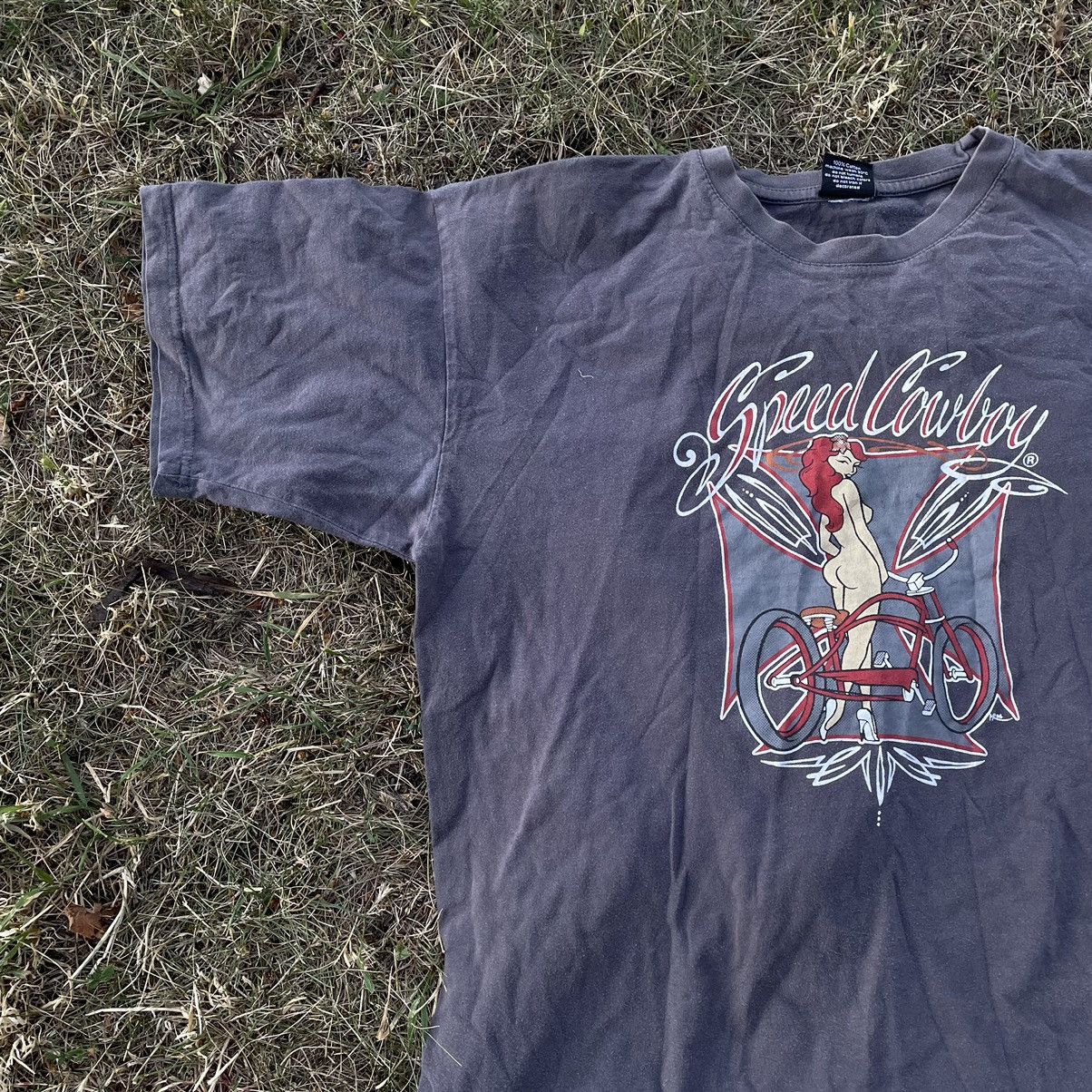 Vintage Vintage 90s Sun Faded Graphic Tee Cowgirl Humor Streetwear L Size US L / EU 52-54 / 3 - 3 Thumbnail