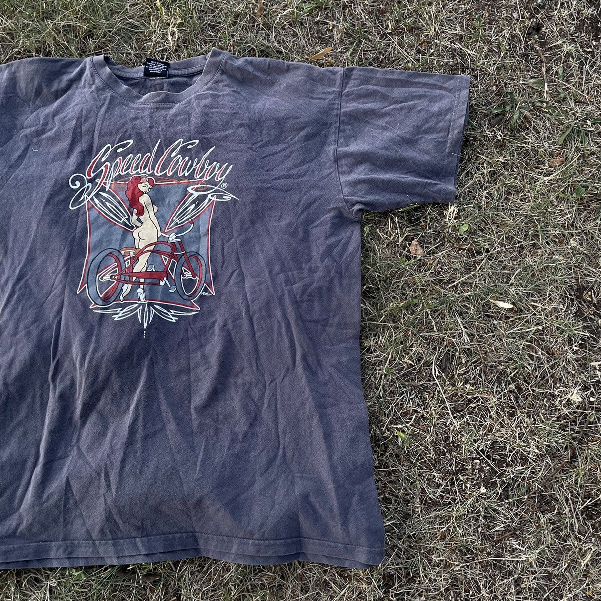 Vintage Vintage 90s Sun Faded Graphic Tee Cowgirl Humor Streetwear L Size US L / EU 52-54 / 3 - 2 Thumbnail