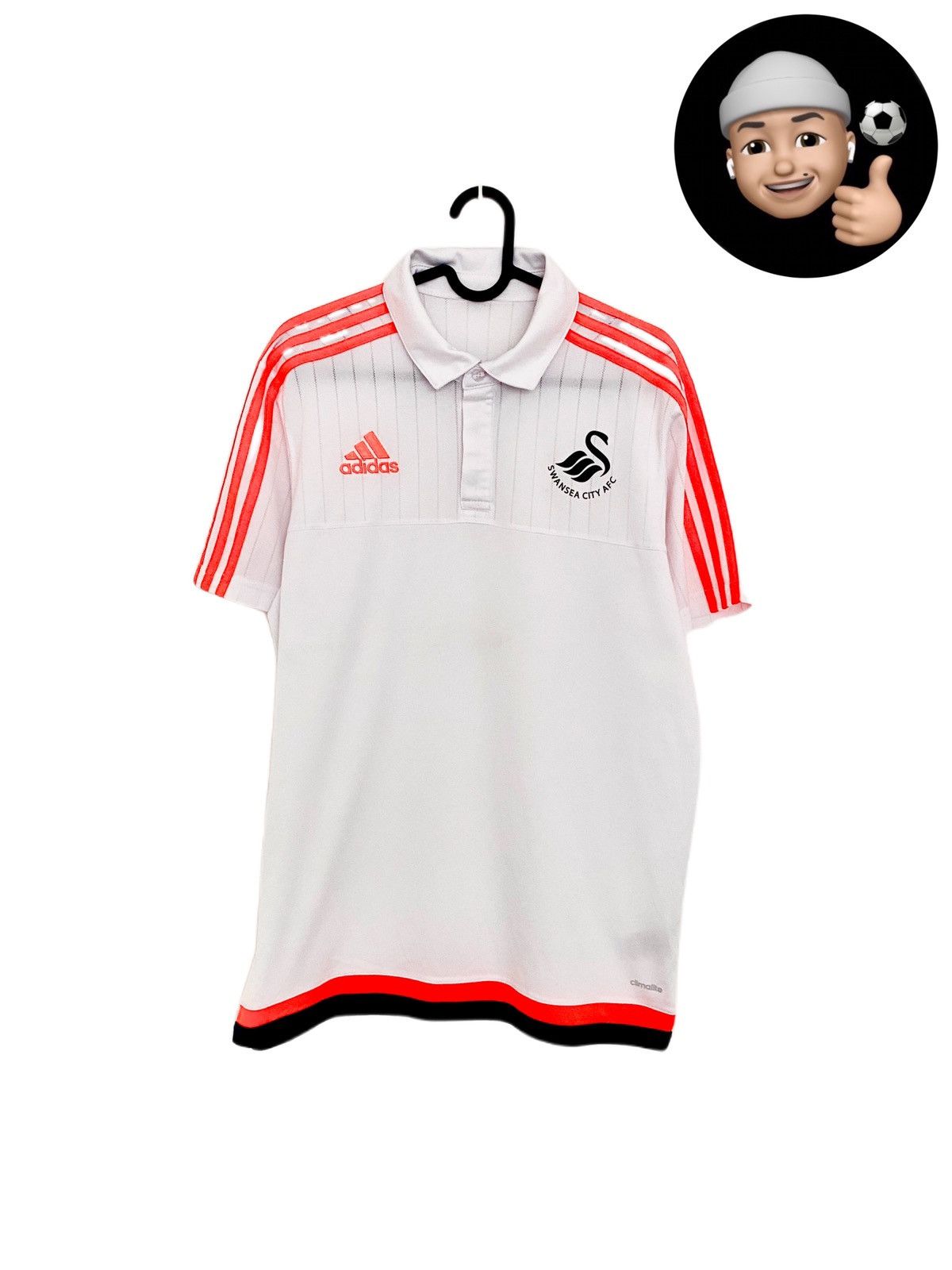 Adidas 2015 Swansea Adidas Training Soccer Jersey Size US M / EU 48-50 / 2 - 1 Thumbnail