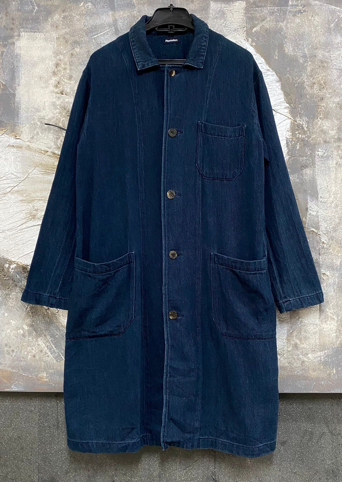 Pre-owned Issey Miyake X Vintage Issey Miyake Plantation Indigo Denim Stretchable Jacket In Denim Blue