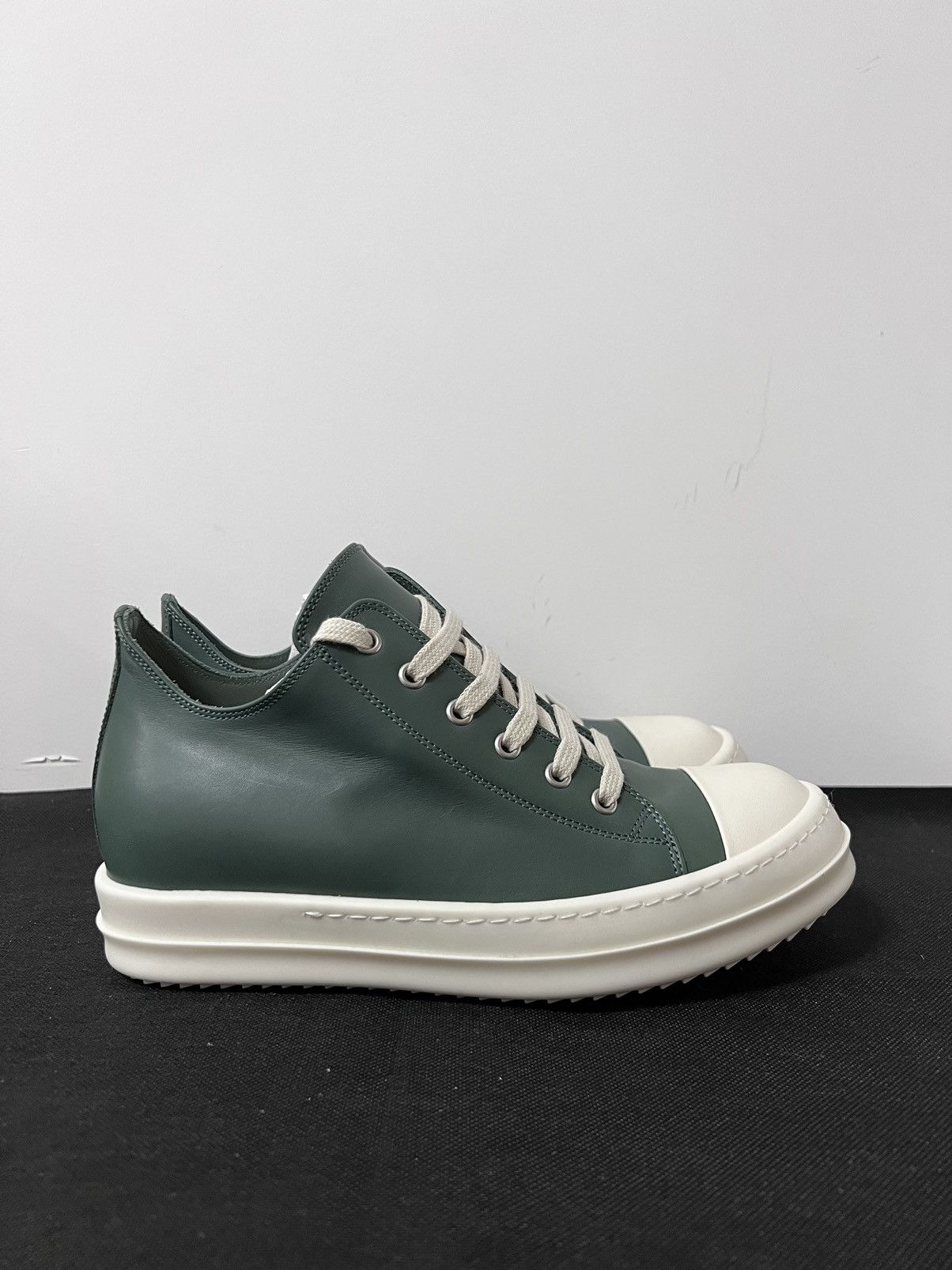 Rick Owens Rick Owens Teal Mainline Leather Low Ramones - Size 39 Size US 9 / IT 39 - 5 Thumbnail