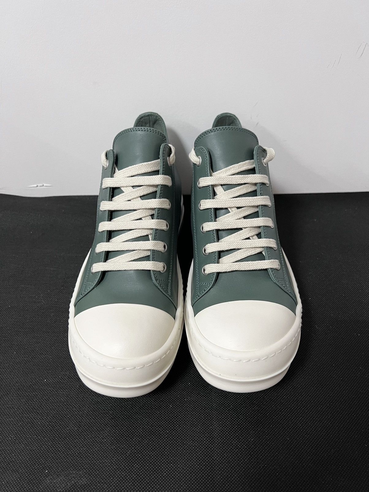 Rick Owens Rick Owens Teal Mainline Leather Low Ramones - Size 39 Size US 9 / IT 39 - 4 Thumbnail