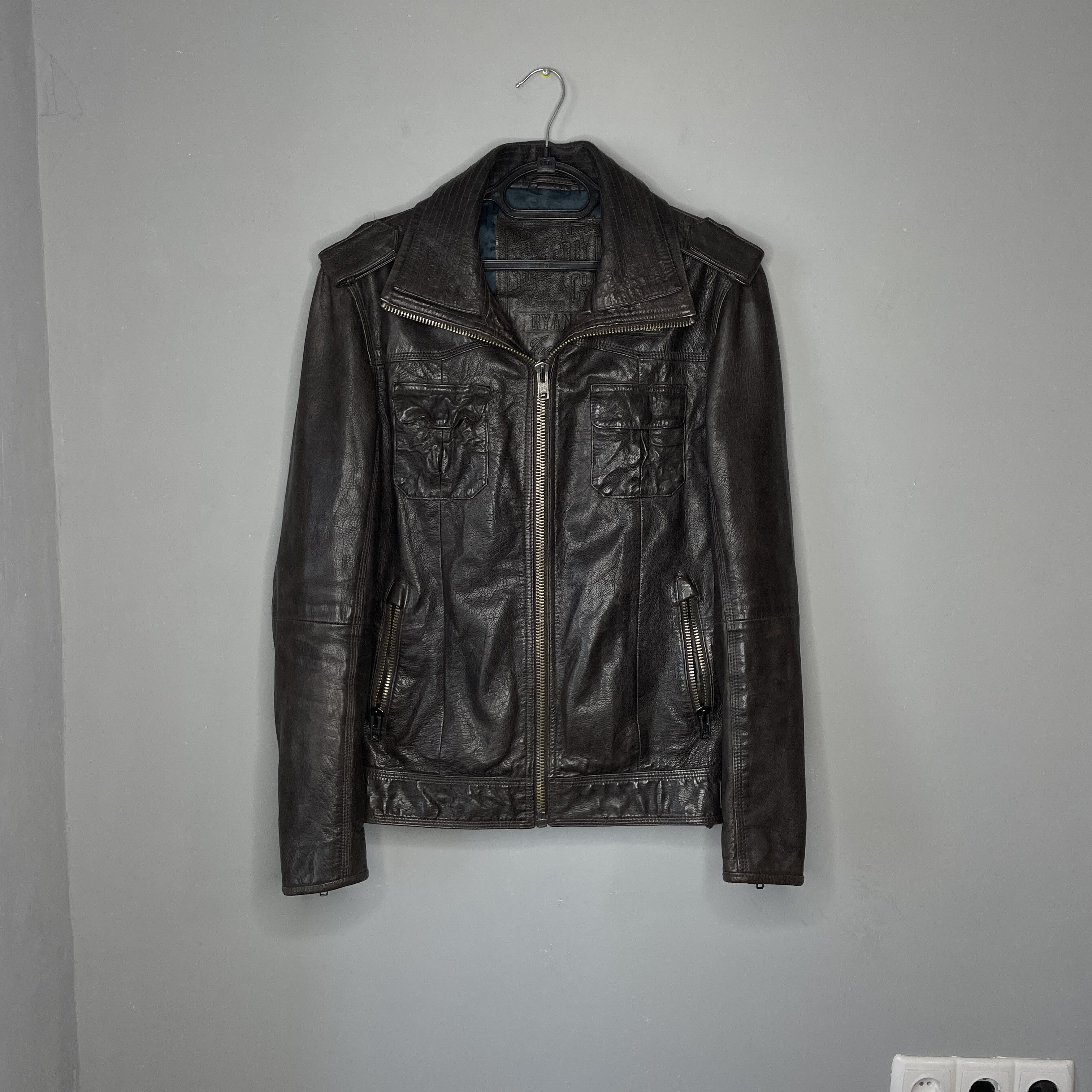Superdry Superdry Ryan Leather Biker Jacket Size M Grailed