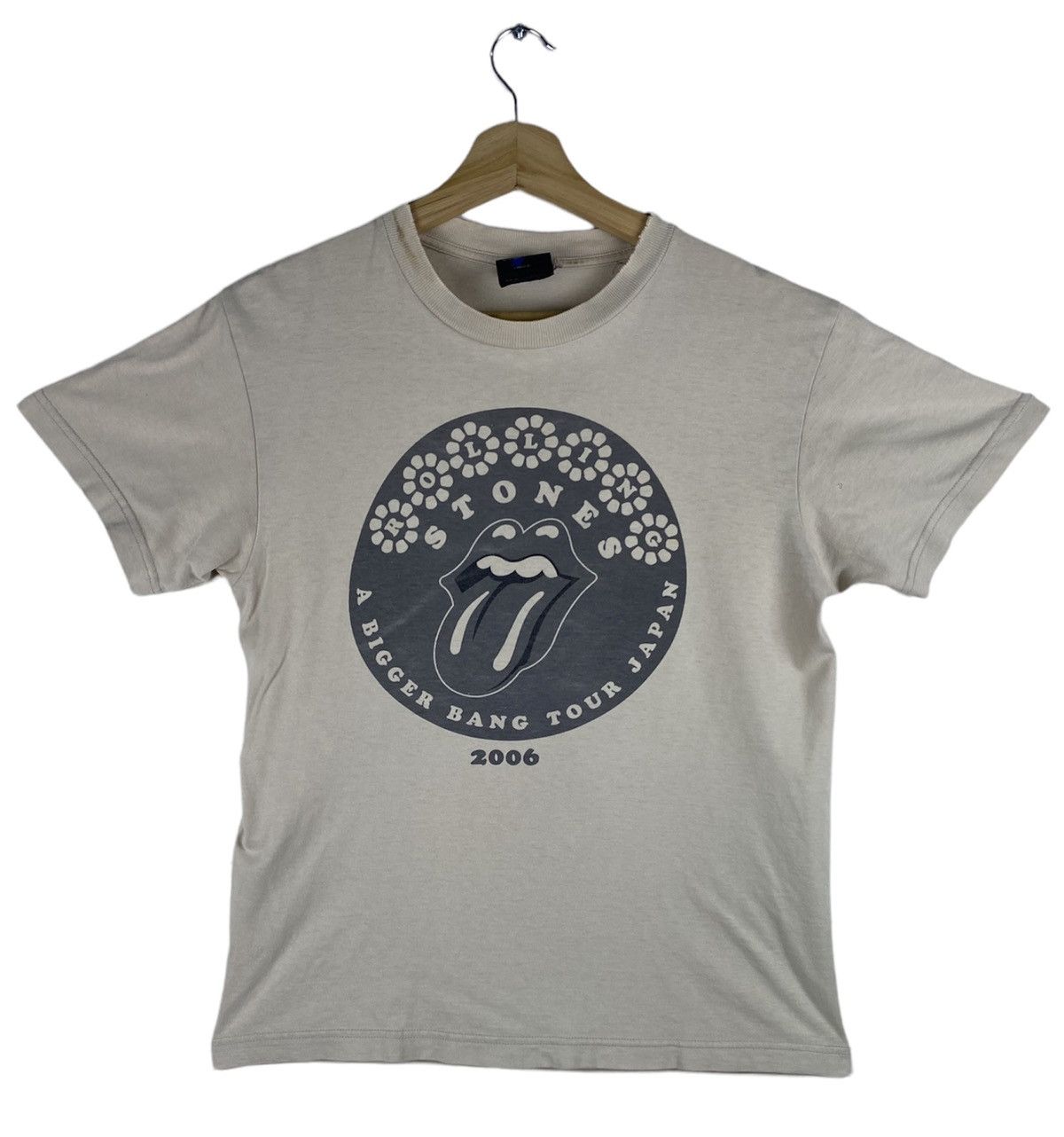 The Rolling Stones Band T-shirt, Band T, Men's L size cotton black type Vintage Second Hand main image 1