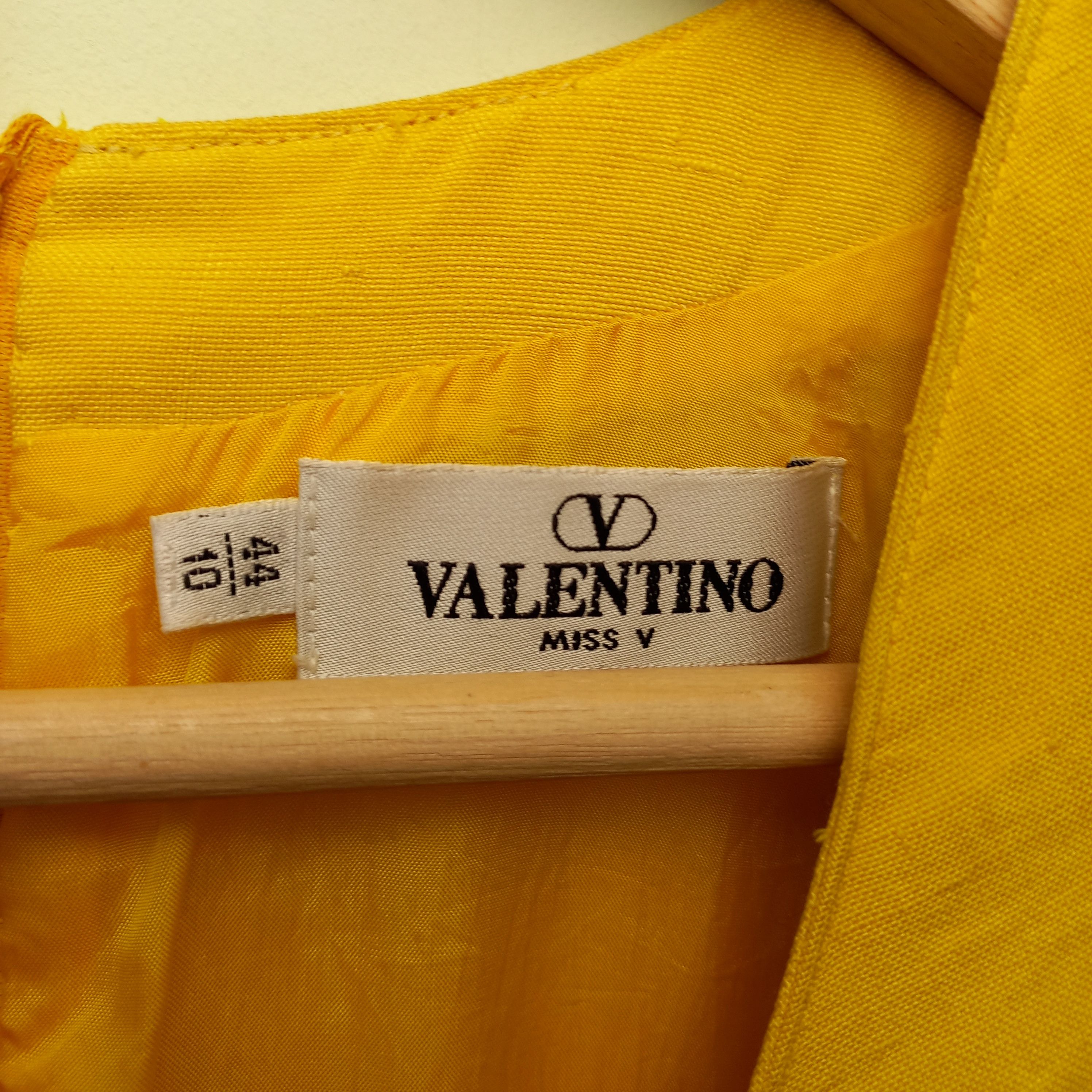 Valentino Valentino Miss V Silk Midi Dress Vintage 90s Made in Italy Size L / US 10 / IT 46 - 6 Thumbnail