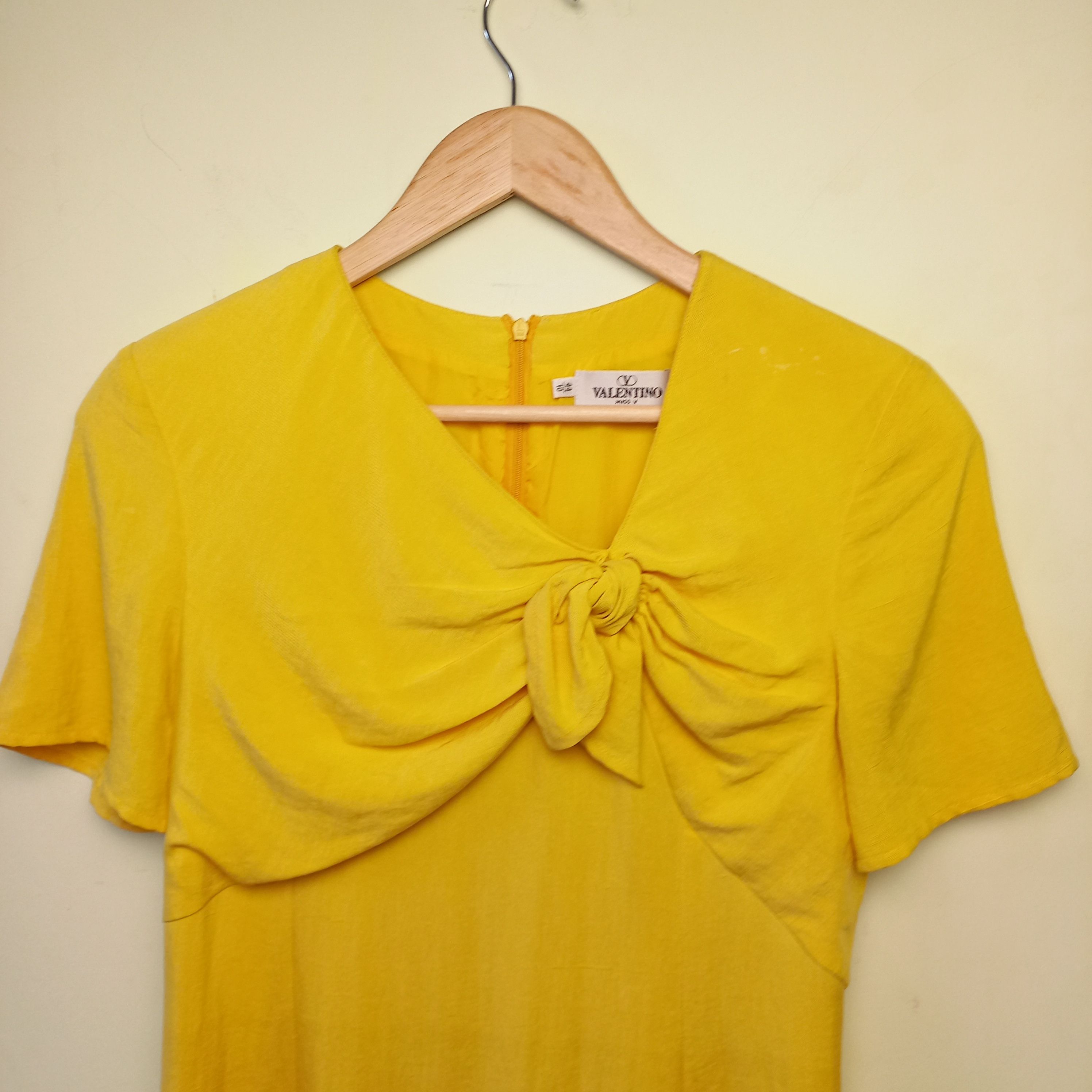 Valentino Valentino Miss V Silk Midi Dress Vintage 90s Made in Italy Size L / US 10 / IT 46 - 3 Thumbnail