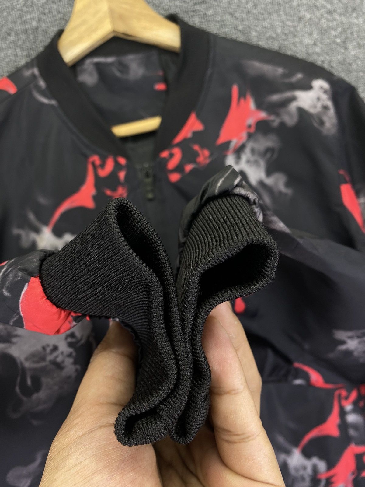 Japanese Brand Vintage Japanese Smoke Full Printed Design Bomber jacket Size US M / EU 48-50 / 2 - 9 Thumbnail