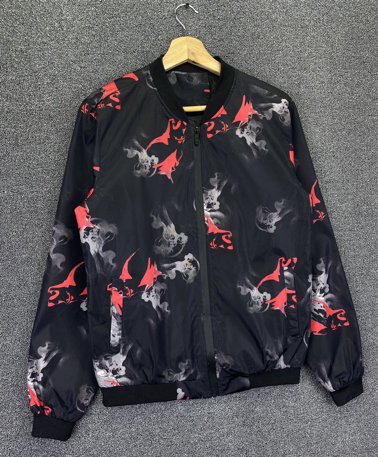 Japanese Brand Vintage Japanese Smoke Full Printed Design Bomber jacket Size US M / EU 48-50 / 2 - 2 Thumbnail