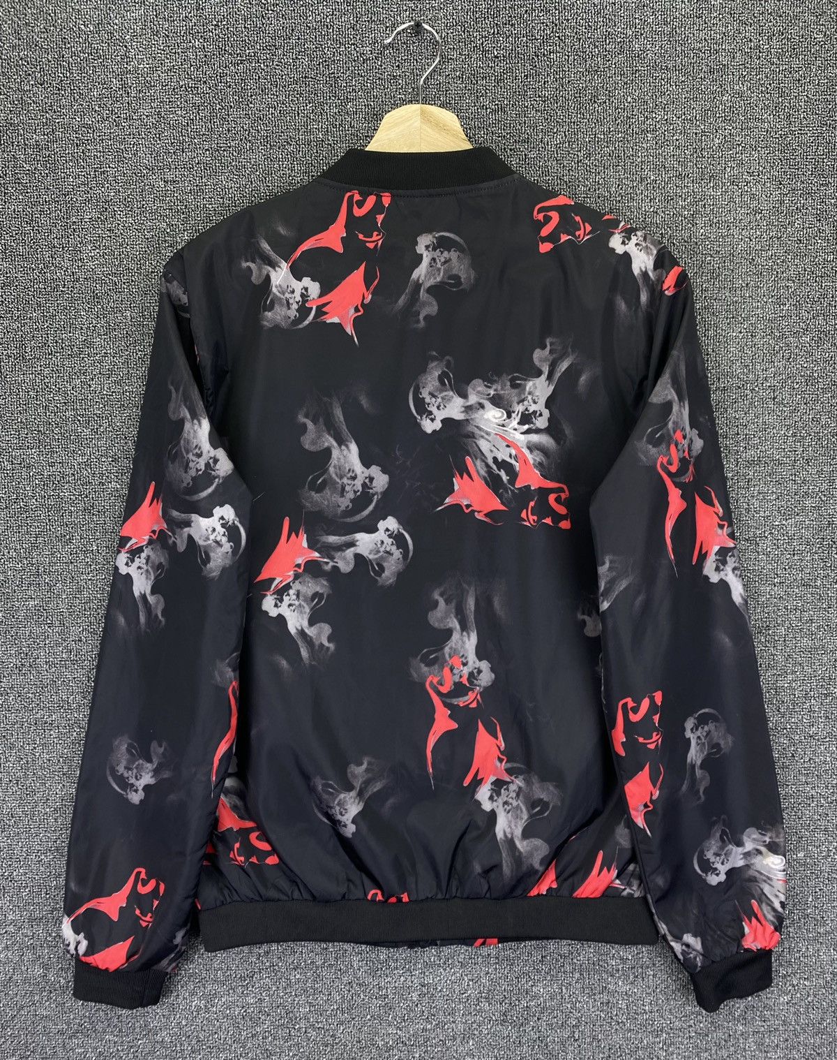 Japanese Brand Vintage Japanese Smoke Full Printed Design Bomber jacket Size US M / EU 48-50 / 2 - 8 Thumbnail