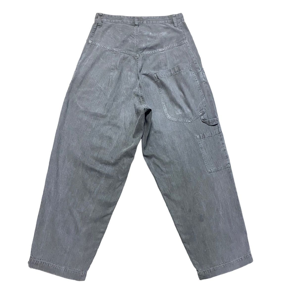 image of Y's Yohji Yamamoto Carpenter Baggy Pants in Grey, Men's (Size 30)