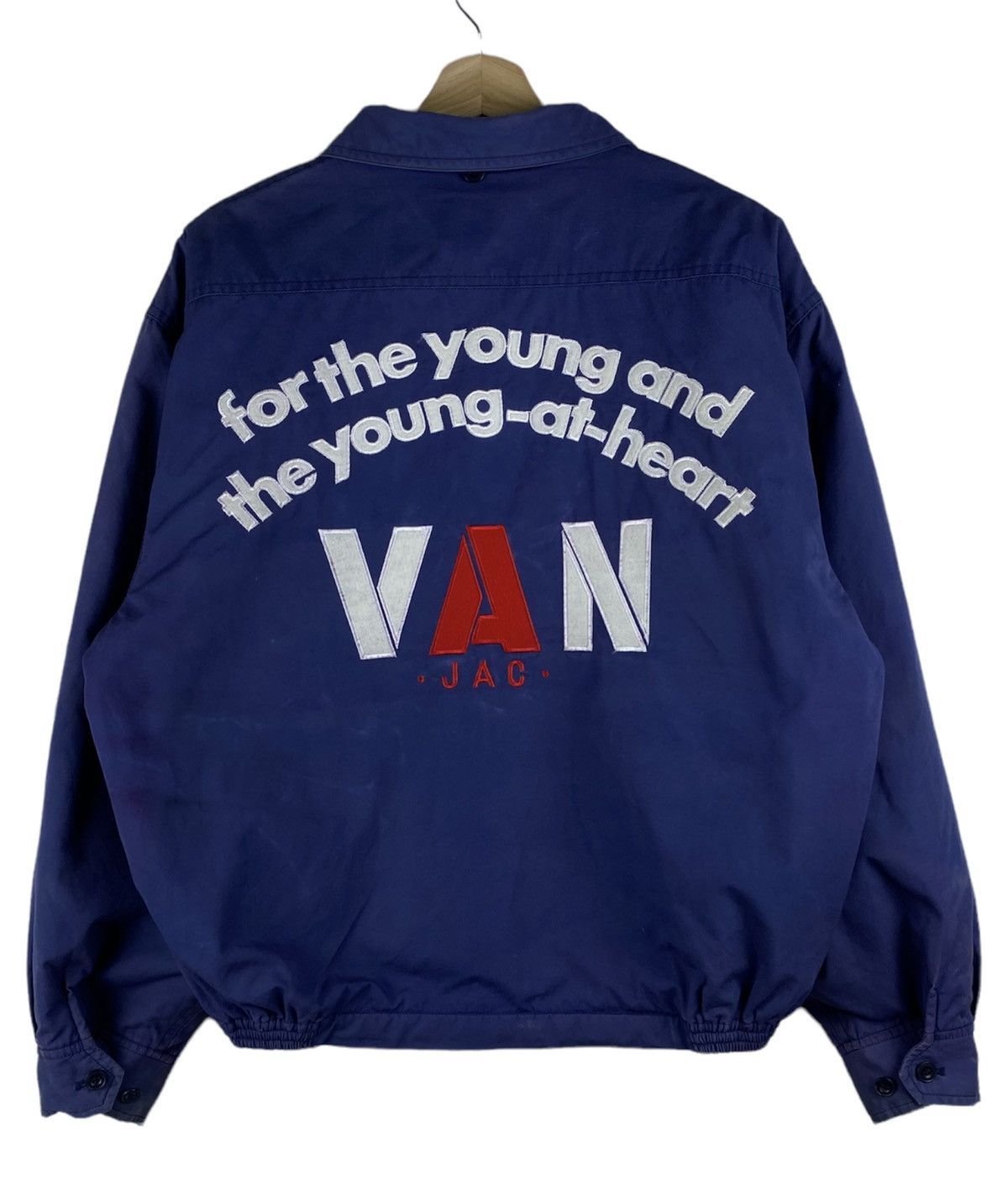 Van GONE 🔥 Vintage 90s Van Jac SpellOut Bomber Jacket Size US L / EU 52-54 / 3 - 1 Thumbnail