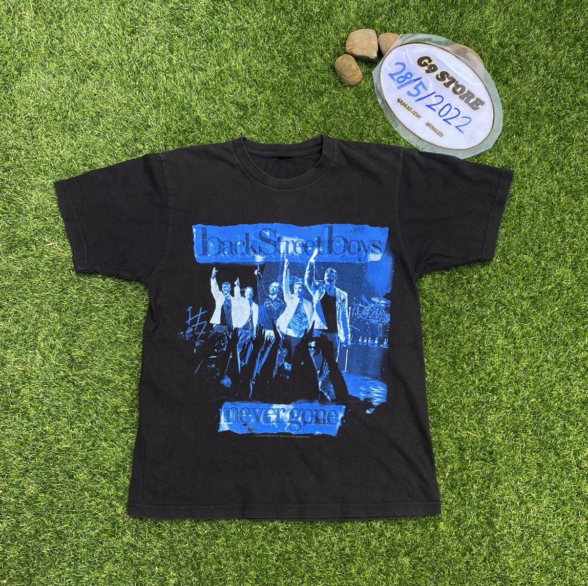 image of Band Tees x Rock Band Shoot Vintage Backstreet Boys Never Gone Tour Tee T Shirt, Men's (Size Small)