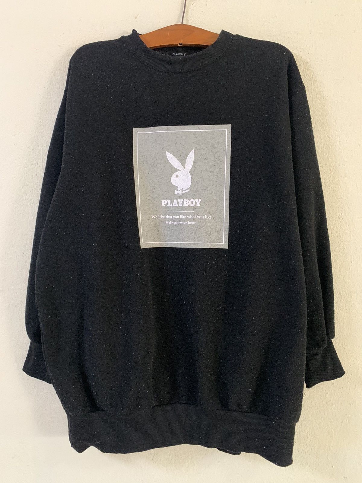 image of Playboy Big Logo Sweatshirt in Black, Men's (Size XL)