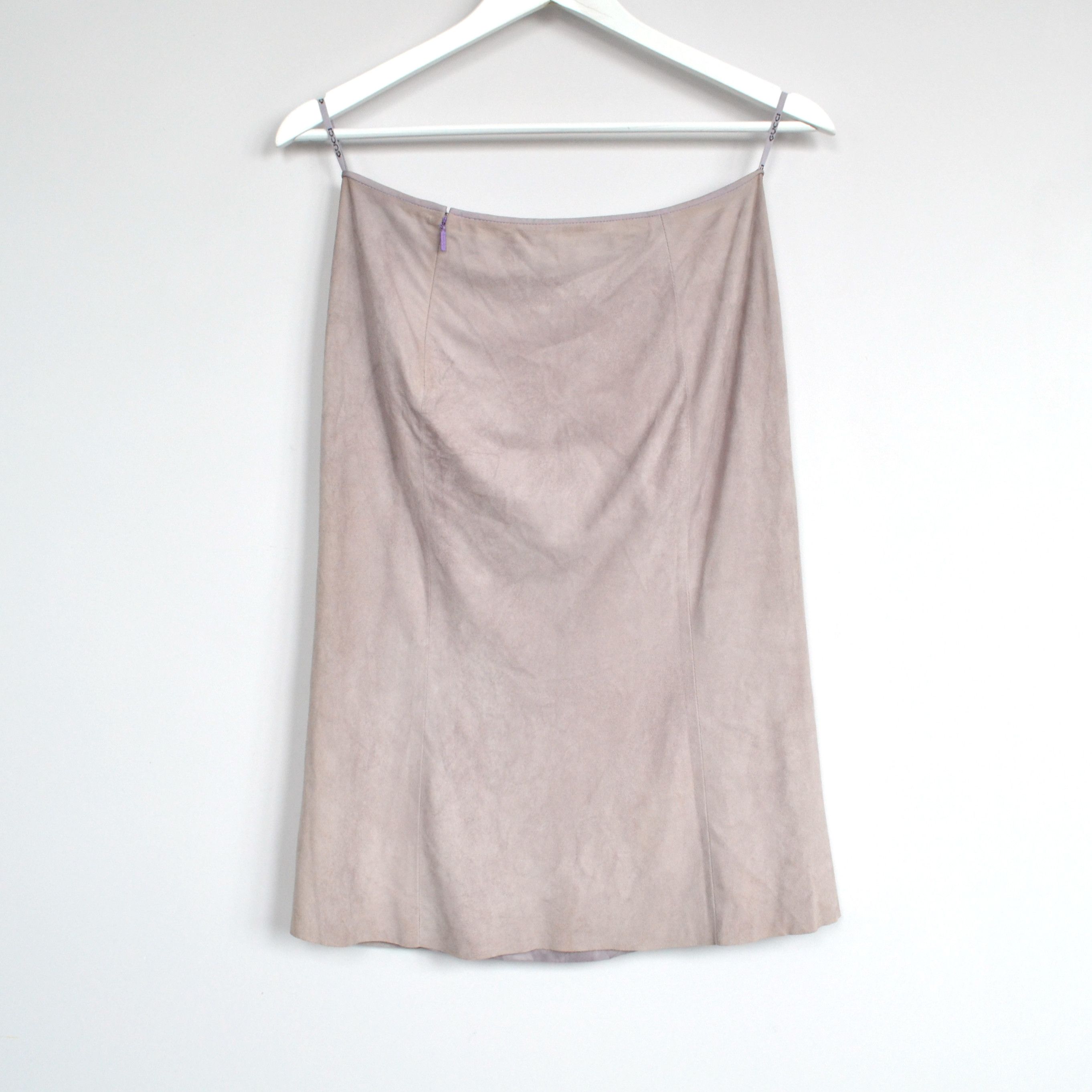 image of Gucci Skirt Leather Vintage Runway Archive in Pale Lilac, Women's (Size 26)