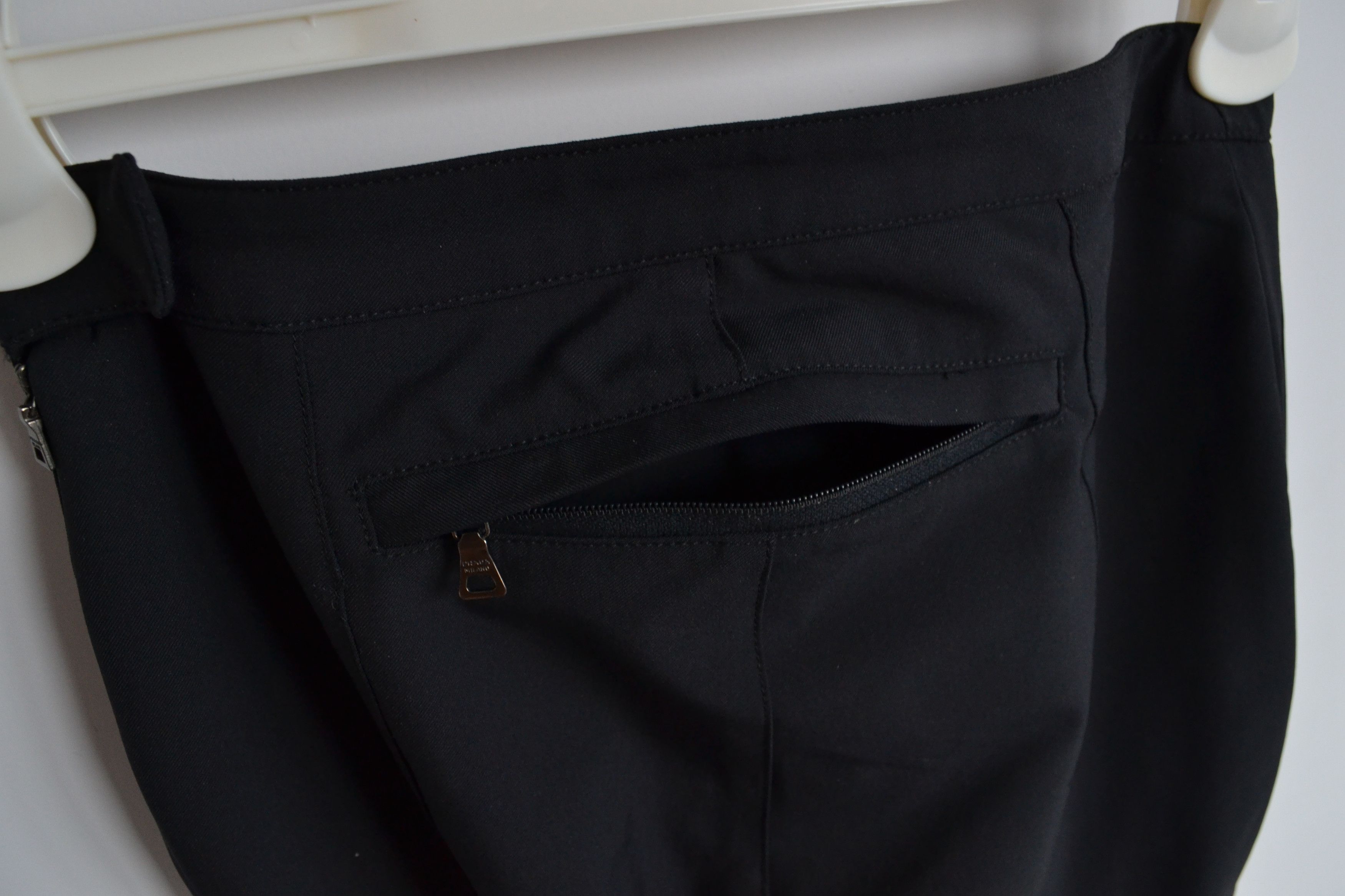 Prada 🔴 PRADA Pants Trousers Sport Nylon Red Tab Zip Black Size 28" / US 6 / IT 42 - 13 Thumbnail