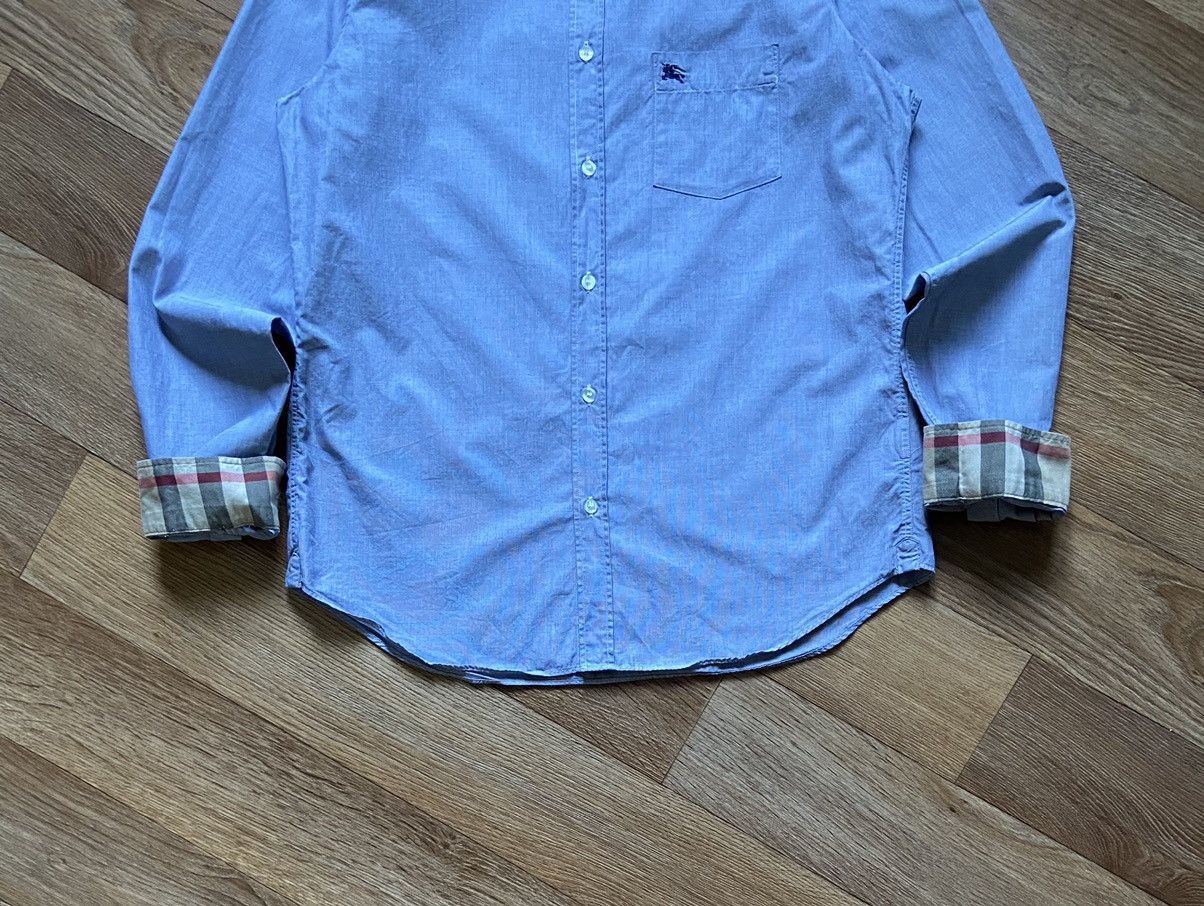 Burberry Vintage Burberry Brit Mini Logo Long Sleeve Shirt Size US L / EU 52-54 / 3 - 5 Thumbnail