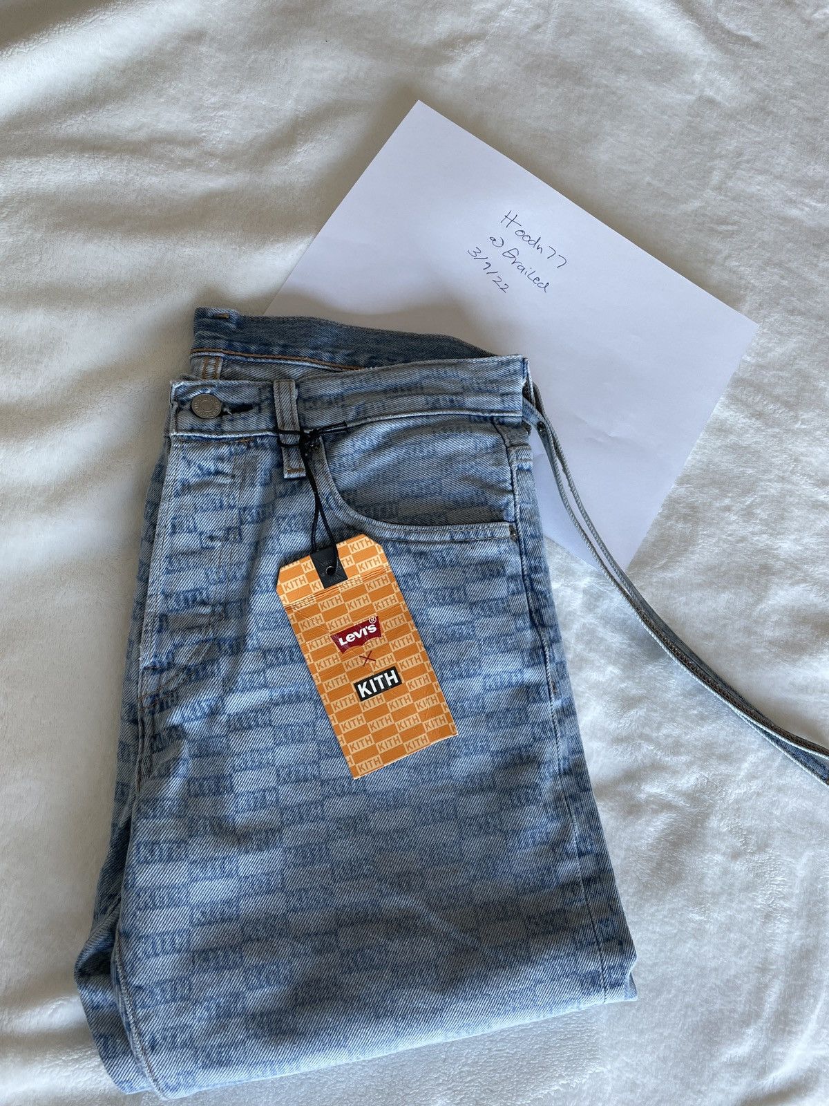 Levi's Kith x Levi 501 Monogram Denim (Final Price Drop) | Grailed