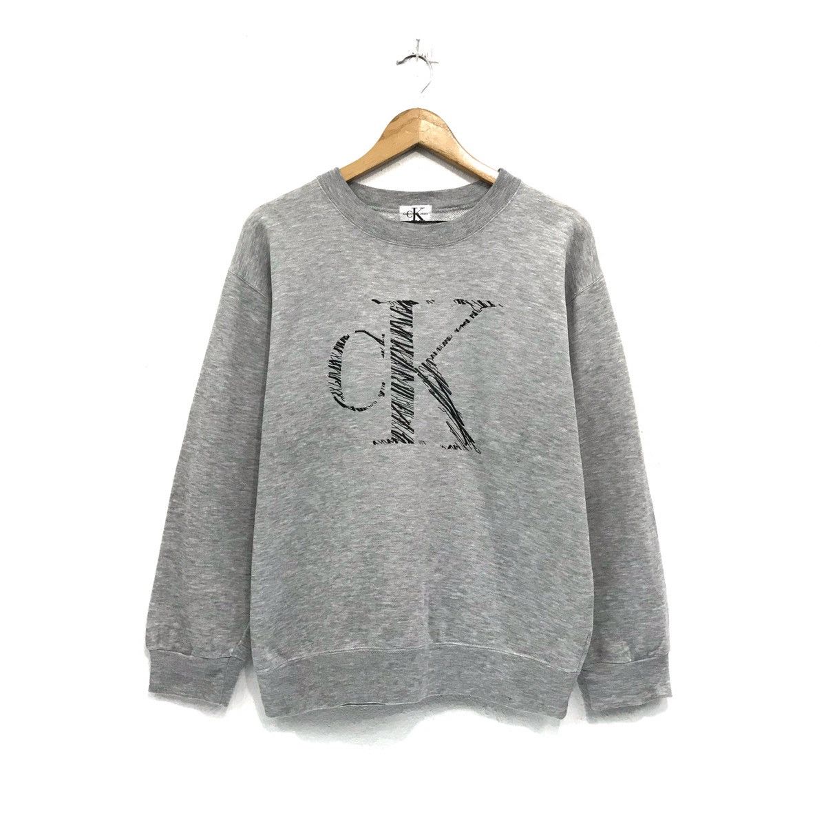 Calvin Klein × Vintage Calvin Klein Sweatshirt SpellOut cK Calvin Klein Sweater Size US M / EU 48-50 / 2 - 1 Thumbnail
