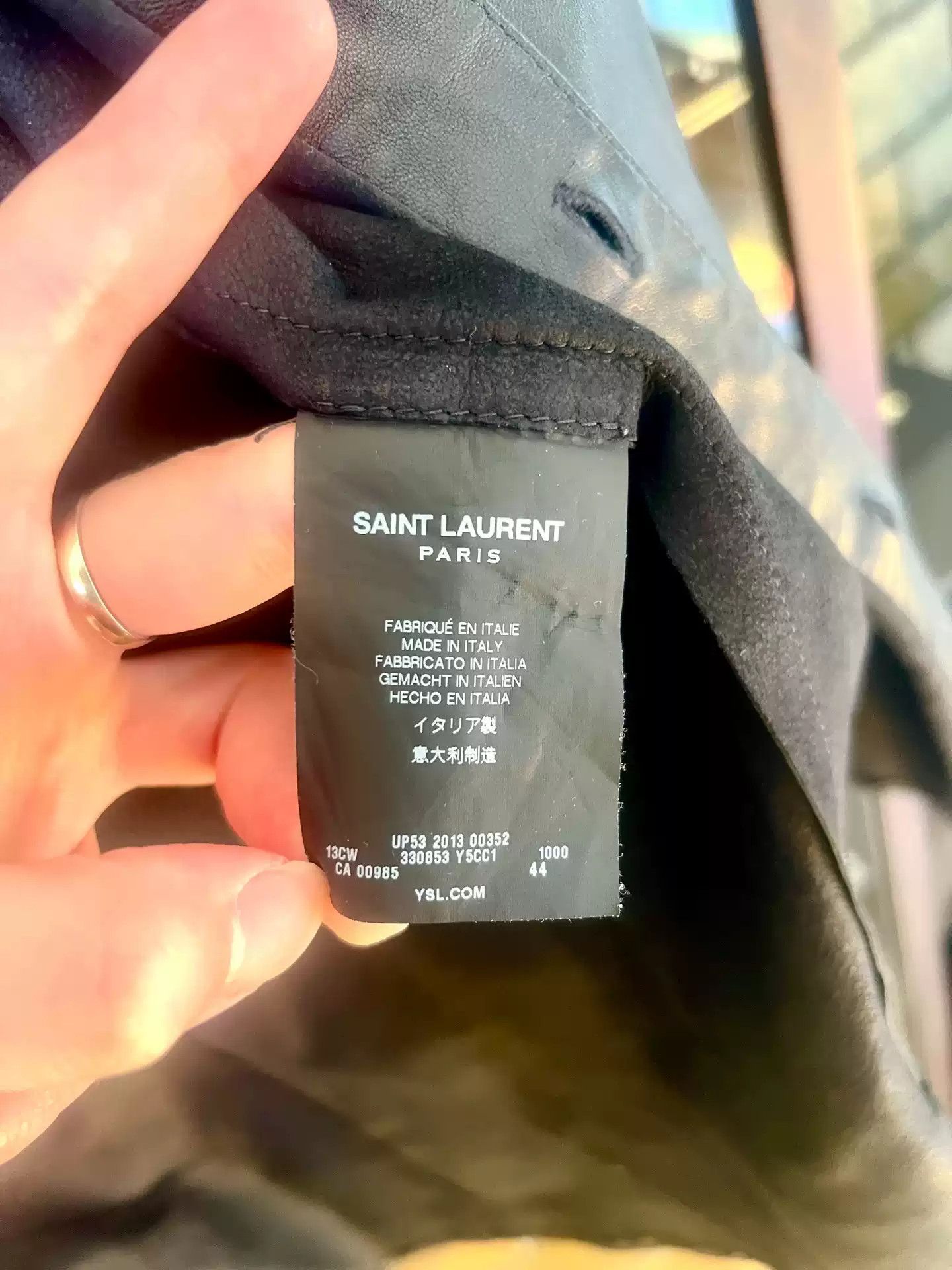 Yves Saint Laurent Saint Laurent 13Fw Lamp Skin Leather Shirt Size 44 Size US S / EU 44-46 / 1 - 4 Thumbnail