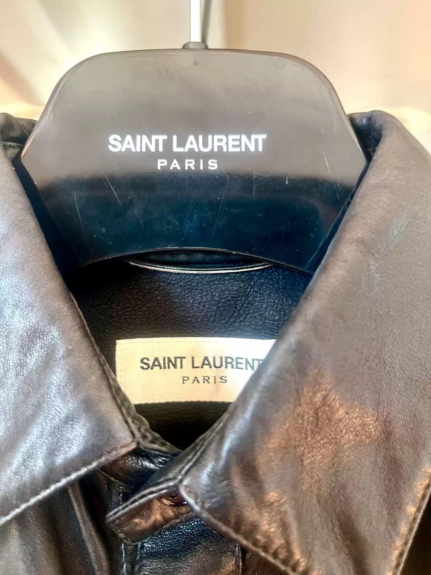 Yves Saint Laurent Saint Laurent 13Fw Lamp Skin Leather Shirt Size 44 Size US S / EU 44-46 / 1 - 3 Thumbnail